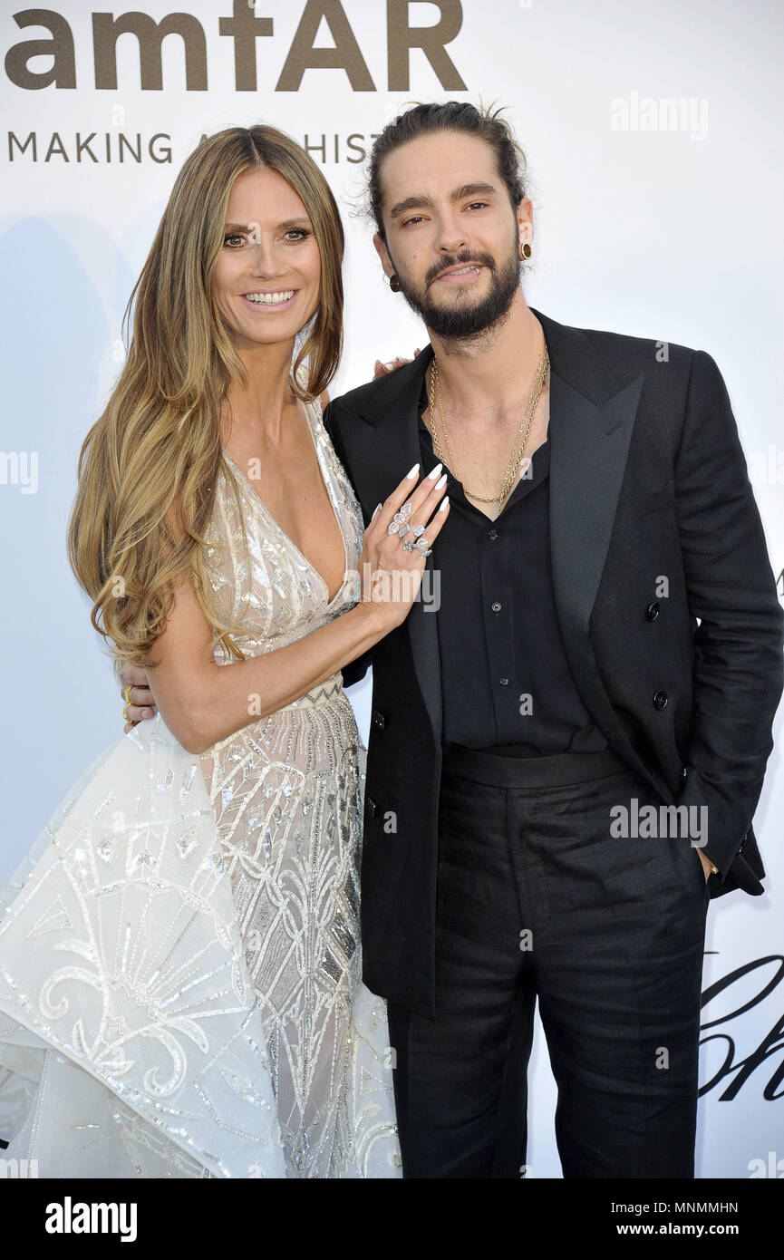 Heidi Klum et Tom Kaulitz de Tokio Hotel à l'amfAR's Cinema Against Aids 25 lors du Gala du 71e Festival de Cannes à l'Hôtel du Cap-Eden-Roc le 17 mai 2018 à Antibes, France | Verwendung weltweit Banque D'Images