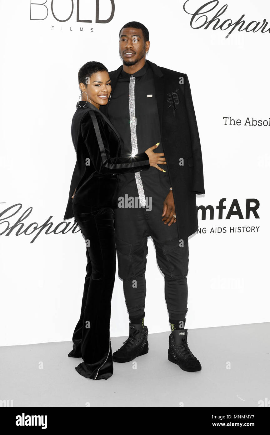 Iman Shumpert et Teyana Taylor assistant à l'amfAR's Cinema Against Aids 25 lors du Gala du 71e Festival de Cannes à l'Hôtel du Cap-Eden-Roc le 17 mai 2018 à Antibes, France | Verwendung weltweit Banque D'Images