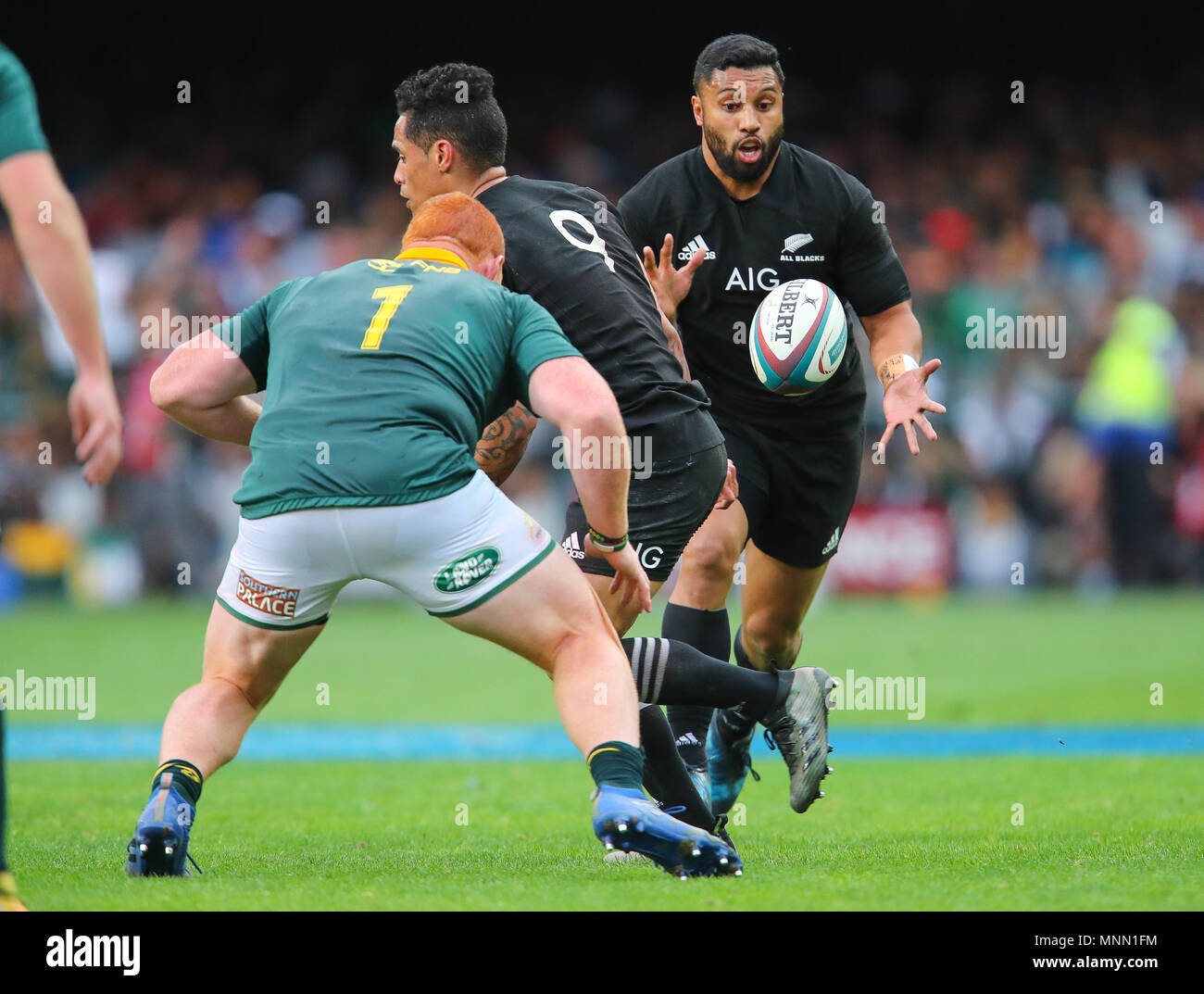 CAPE TOWN, AFRIQUE DU SUD - Samedi 7 octobre 2017, Lima Sopoaga de Nouvelle-Zélande au cours du Château Championnat Rugby Lager Tester entre South African Banque D'Images