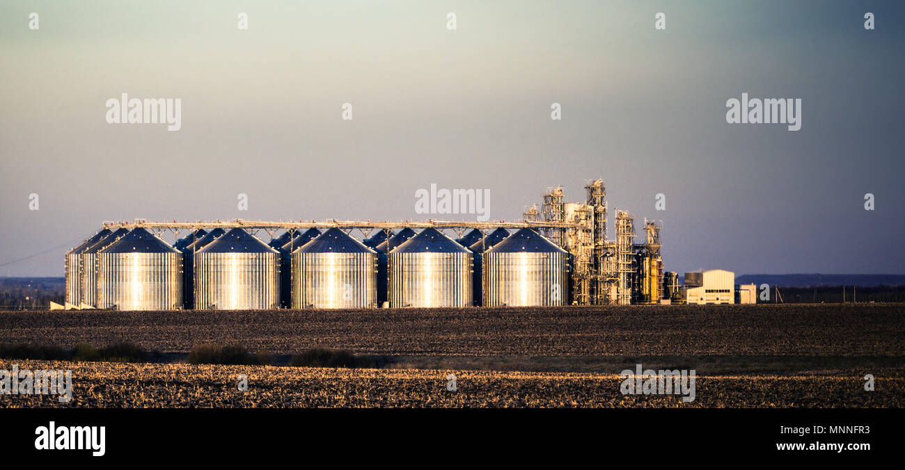 le stockage de grain de silo Banque D'Images