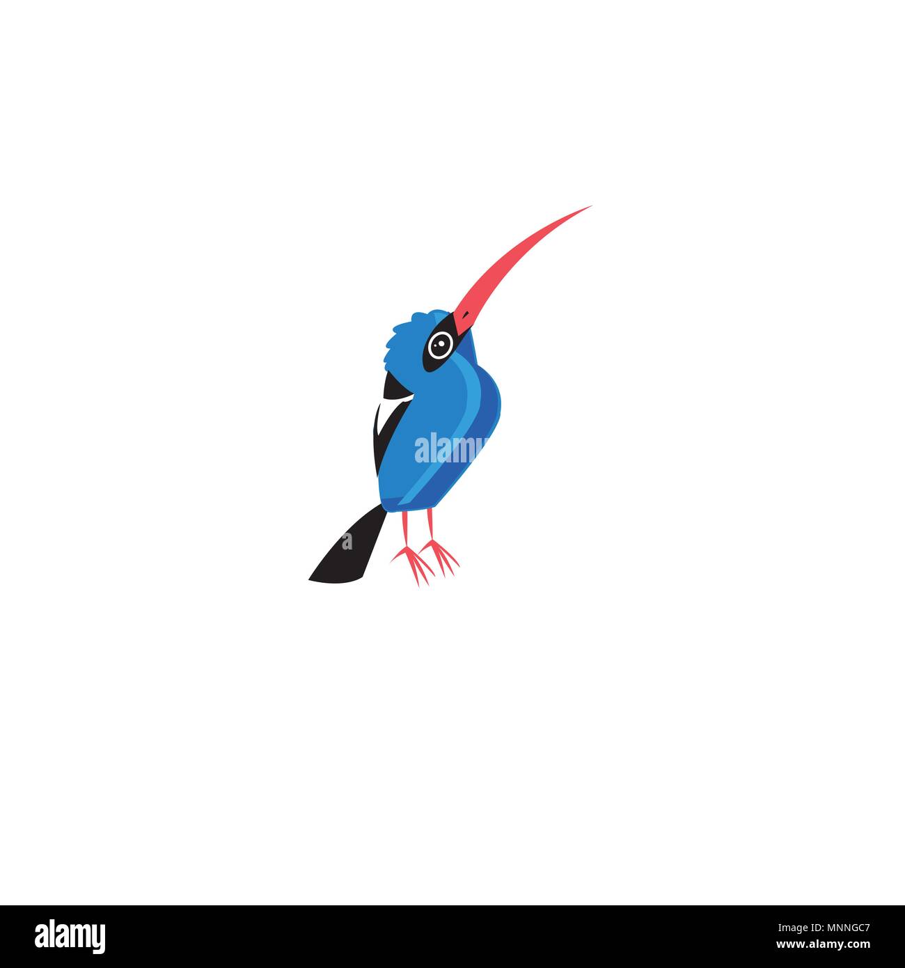 Vector illustration d'un oiseau bleu Illustration de Vecteur