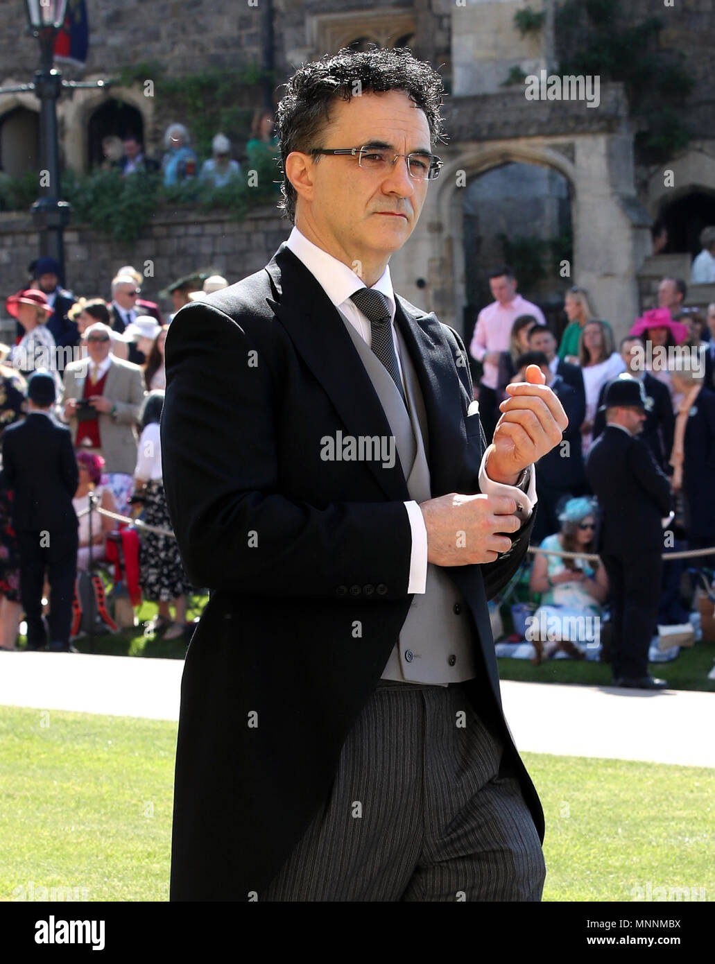 M. Noel Fitzpatrick arrive à la Chapelle St George du château de Windsor pour le mariage de Meghan Markle et le prince Harry. Banque D'Images