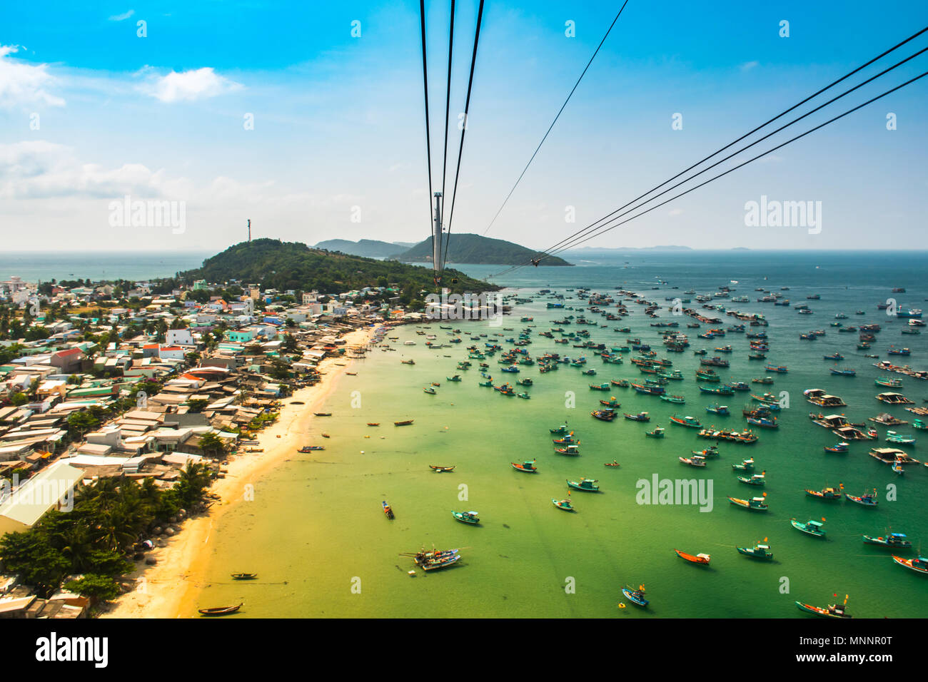 Le téléphérique le plus long, l'île de Phu Quoc au Vietnam Banque D'Images Le téléphérique le plus long, l'île de Phu Quoc au Vietnam Banque D'Images