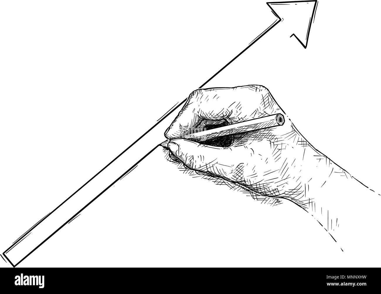 Caricature de part l'élaboration d'orienter la flèche Illustration de Vecteur