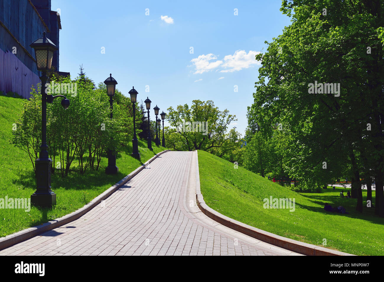 Moscou, Russie - fragments d'Alexandre Jardin avec sentier de marche Banque D'Images