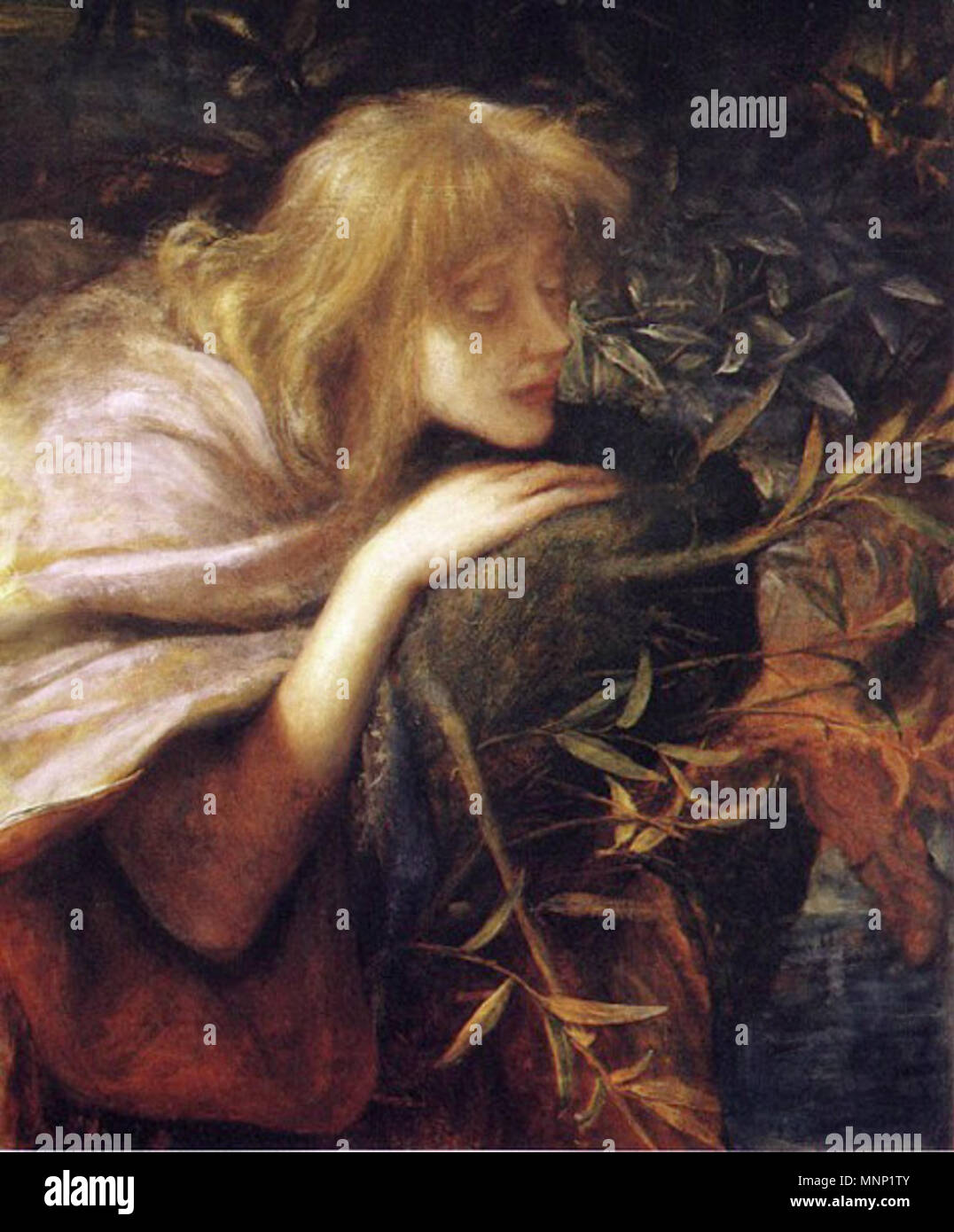 . Ophelia . 1864. George Frederic Watts (1817-1904) Peintre et sculpteur britannique Description Date de naissance/Décès 23 Février 1817 1 juin 1904 Lieu de naissance/décès Londres Limnerslease bei Compton (Surrey) lieu de travail Londres, Florence, Paris, Konstantinopel contrôle d'autorité : Q183245 : VIAF 10095477 ISNI : 0000 0000 8076 3251 ULAN : 500026988 RCAC : n50043705 NLA : 35594706 943 WorldCat Ophelia - George Frederic Watts Banque D'Images