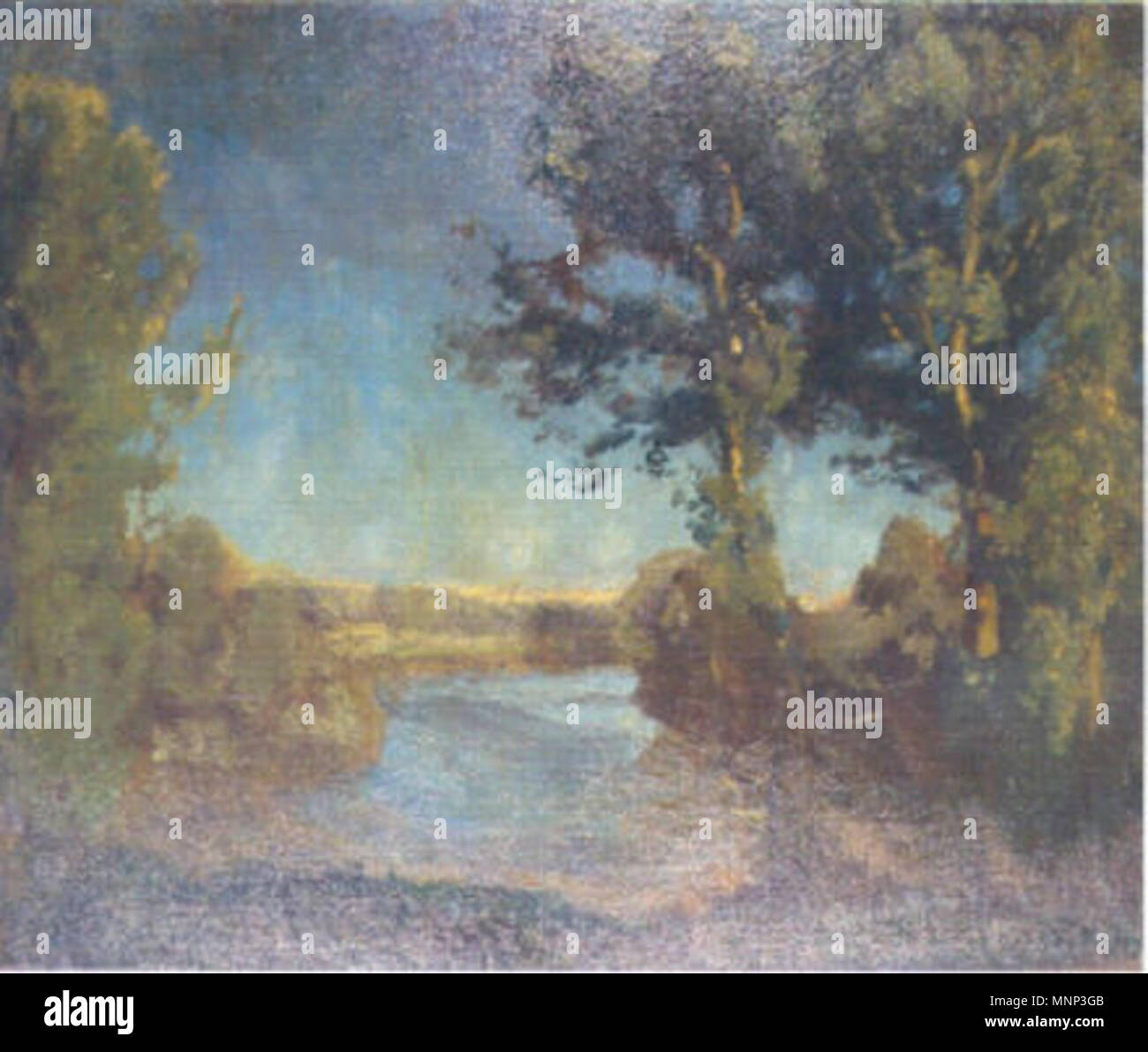 Neckarlandschaft Deutsch : English : paysage 1903 Neckar. 949 Otto Reiniger Necckarlandschaft 1903 Banque D'Images