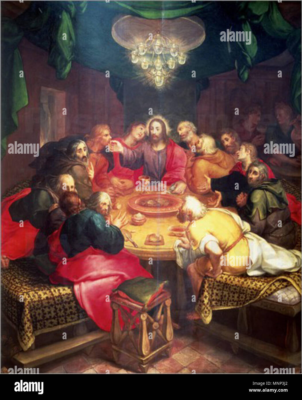 Anglais : la Dernière Cène entre 1590 et 1594. 949 Otto van Veen - la Dernière Cène Banque D'Images
