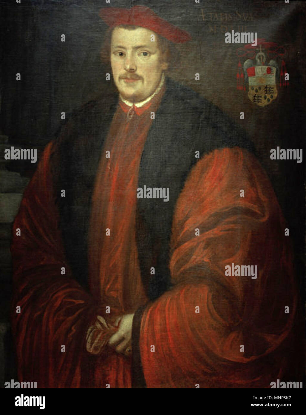 . Kardinal Otto Truchsess von Waldburg-Trauchburg (1514-1573) . 16e siècle. Lambert Sustris (1515-1584) Noms alternatifs Lambert van Amsterdam ; Lamberto d'Amsterdam ; Lamberto Fiammingo, Lambertus de Amsterdam ; Lambert, Süter Susterus Suster Lambert Lambert Lambert ; ; ; Süstris Zustris ; Lambert Sustris Lambrecht ; Lambert, peintre néerlandais Description Zustrus fresquiste et rapporteur pour avis Date de naissance/décès vers 1515 1591 ( ?) Lieu de naissance/décès Amsterdam Venise ( ?) lieu de travail Rome (ca. 1530-1535), Venise (1535-1548), Padoue (ca. 1540-1543), Augsbourg (1548), l'autorité de Padoue Banque D'Images