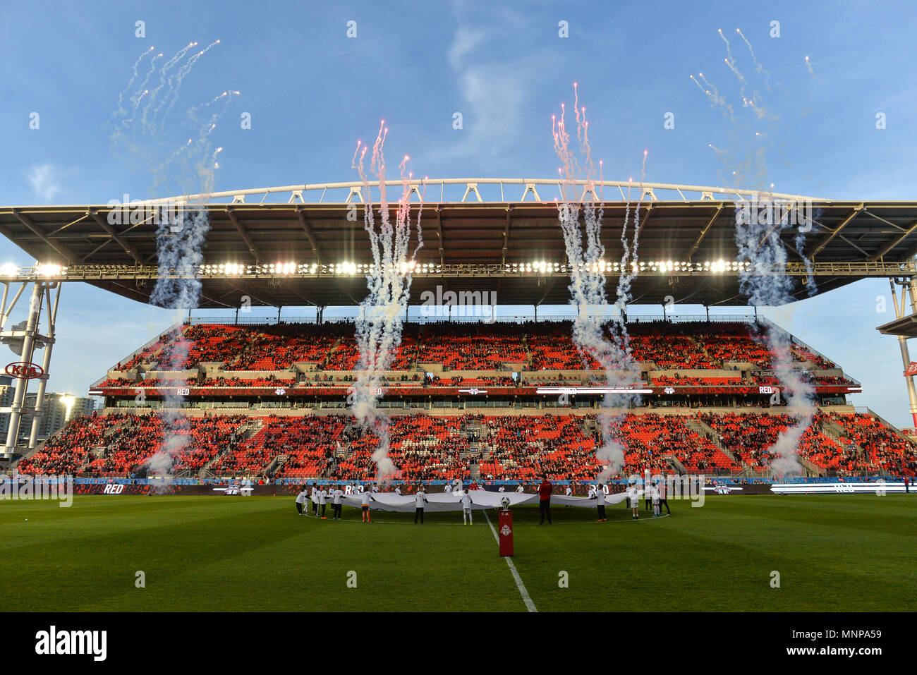 Voir au BMO Field avant de MLS 2018 match de saison régulière entre les FC de Toronto (Canada) et Orlando City SC (USA) au BMO Field (score 2:1) Banque D'Images