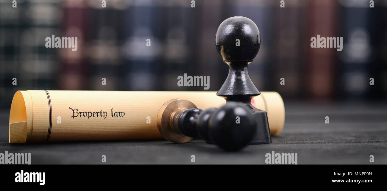 Droit de propriété notaire , joint , concept Légalité, propriété d'un bien, la loi sur le droit de propriété du concept. Banque D'Images