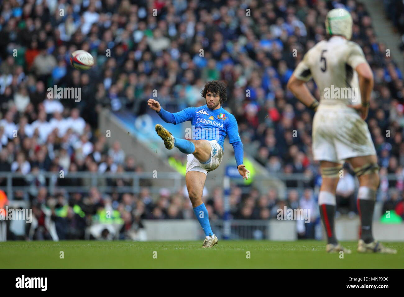 Luke McLean de l'Italie au cours de l'Angleterre contre l'Italie Tournoi RBS 6 Nations 2011 Rugby International, joué au stade de Twickenham à Londres, Angleterre, RU Banque D'Images