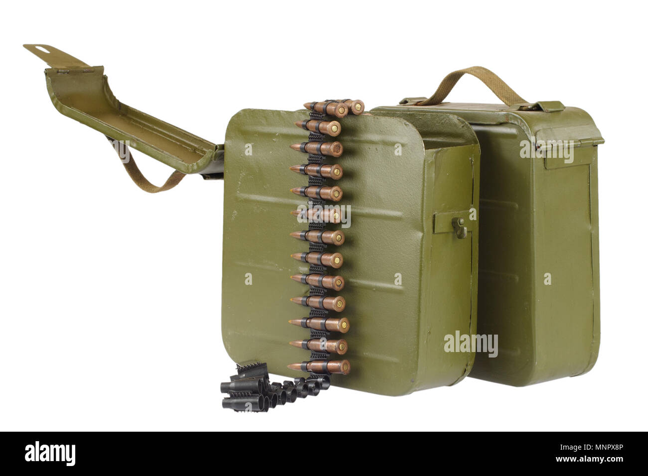 Maxim soviétique vert fusil munitions fort avec la courroie d'épaule de machine Banque D'Images