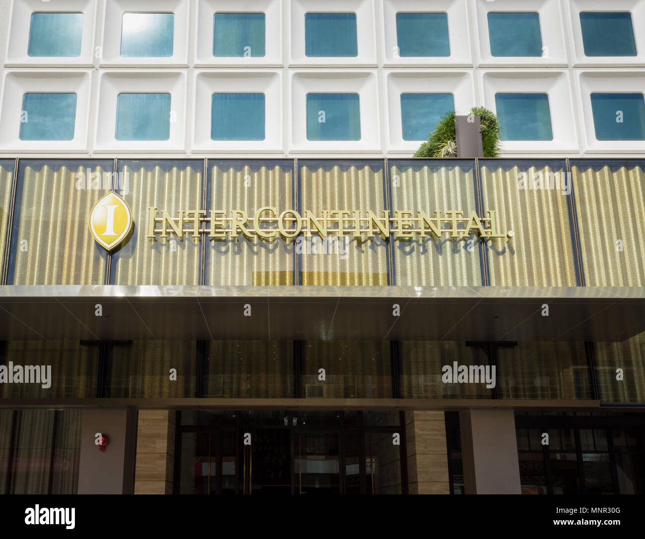 Hôtel Intercontinental sign in Perth, Western Australia, Australia Banque D'Images