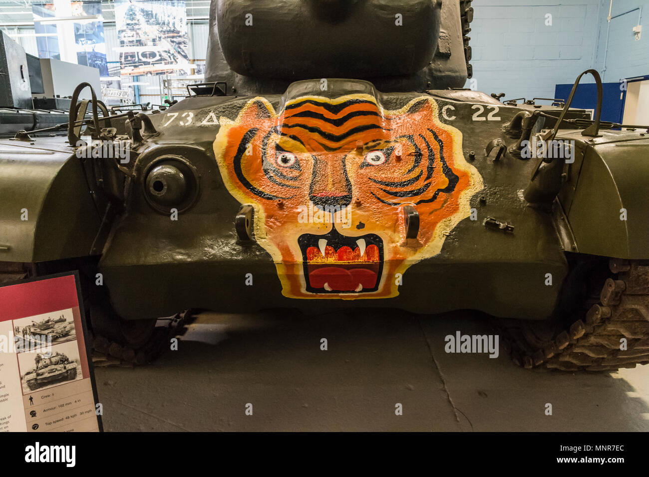 La DEUXIÈME GUERRE MONDIALE, un char américain Sherman de Bovington Tank Museum Camp Banque D'Images