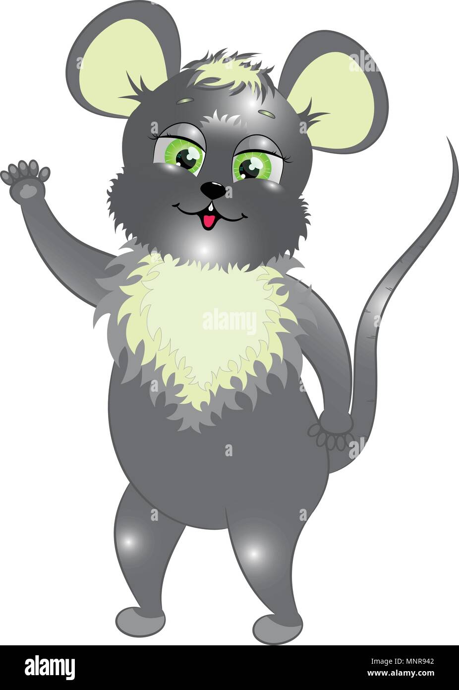 Peu de gris souris sweet cute vector illustration Illustration de Vecteur