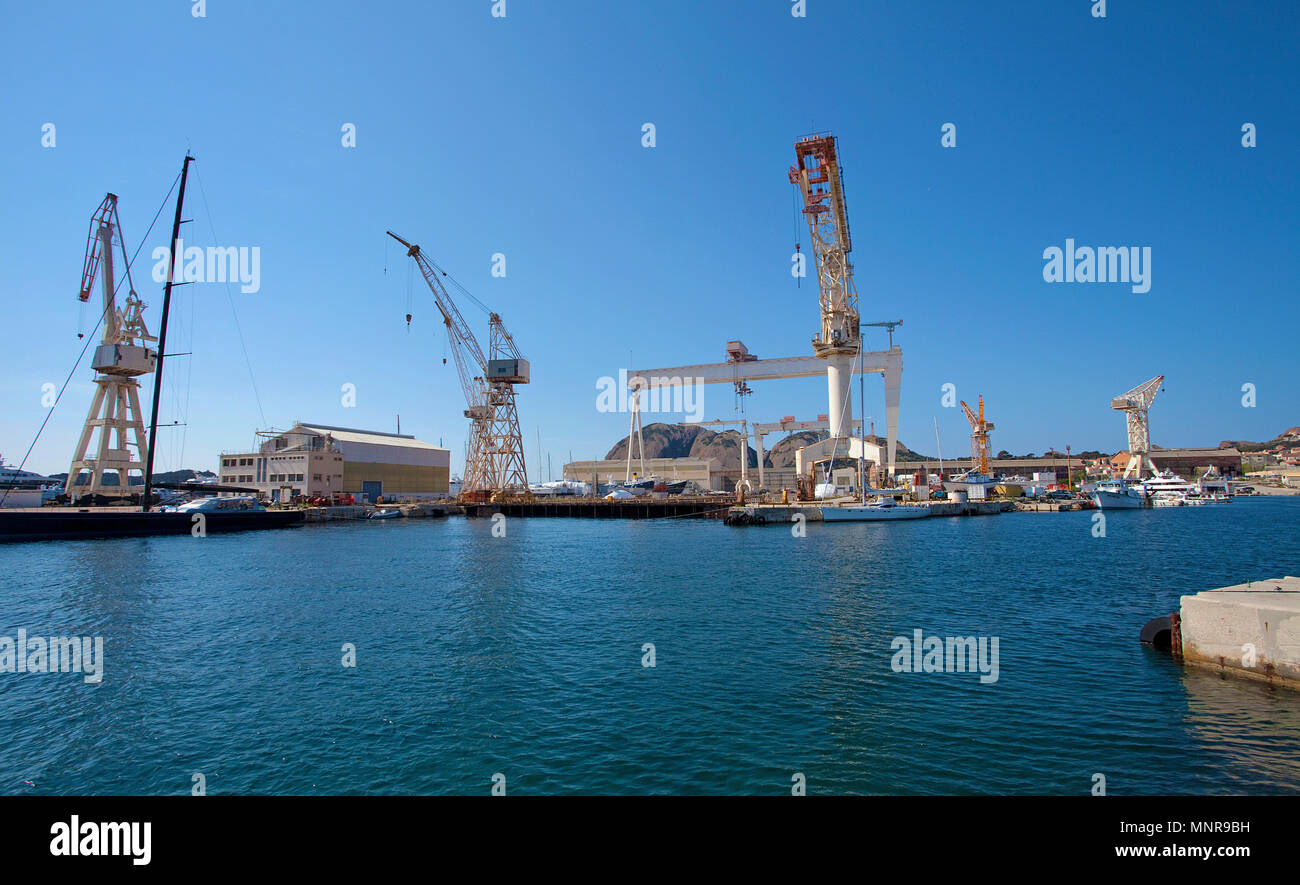 Port industriel de la Ciotat, Bouches-du-Rhône, Provence-Alpes-Côte d'Azur, France Sud, France, Europe Banque D'Images