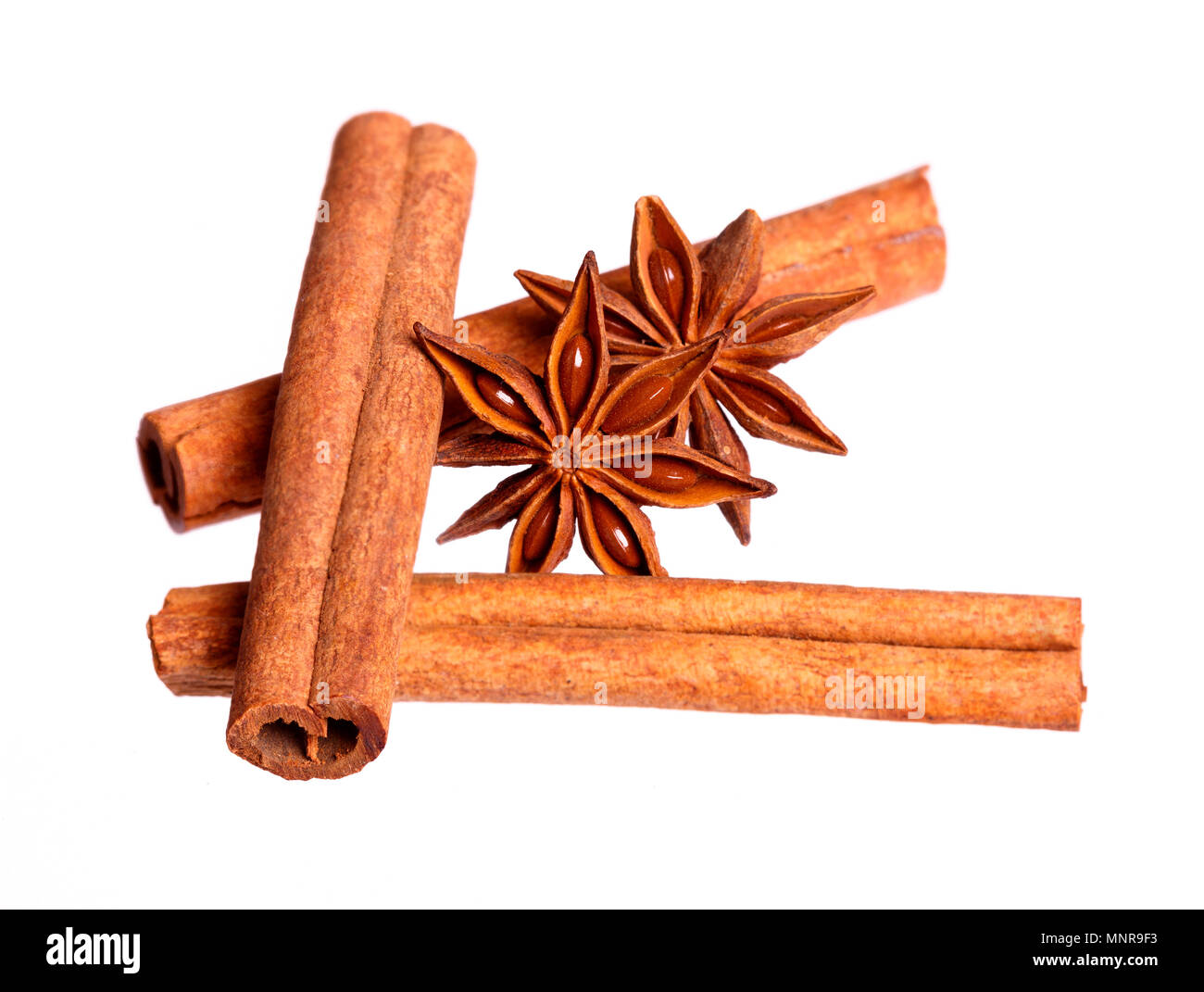 Les bâtons de cannelle et anis étoile Banque D'Images
