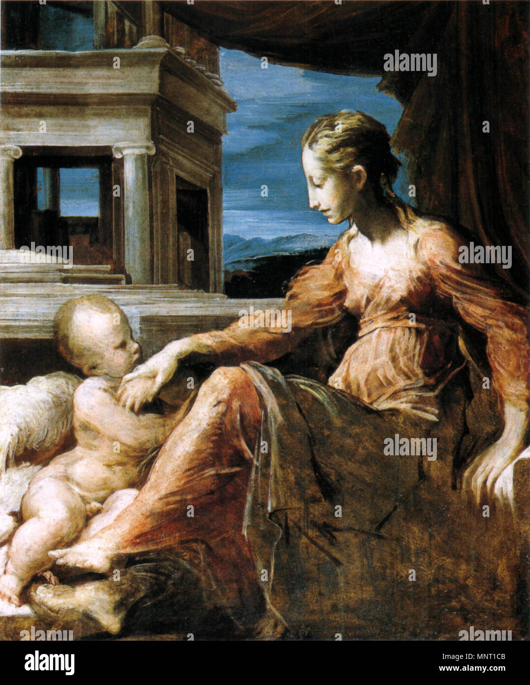Vierge à l'enfant . Madonna Vasari . 1520s-1530s. 961 Parmigianino, Madonna col bambino galeries courtauld Banque D'Images