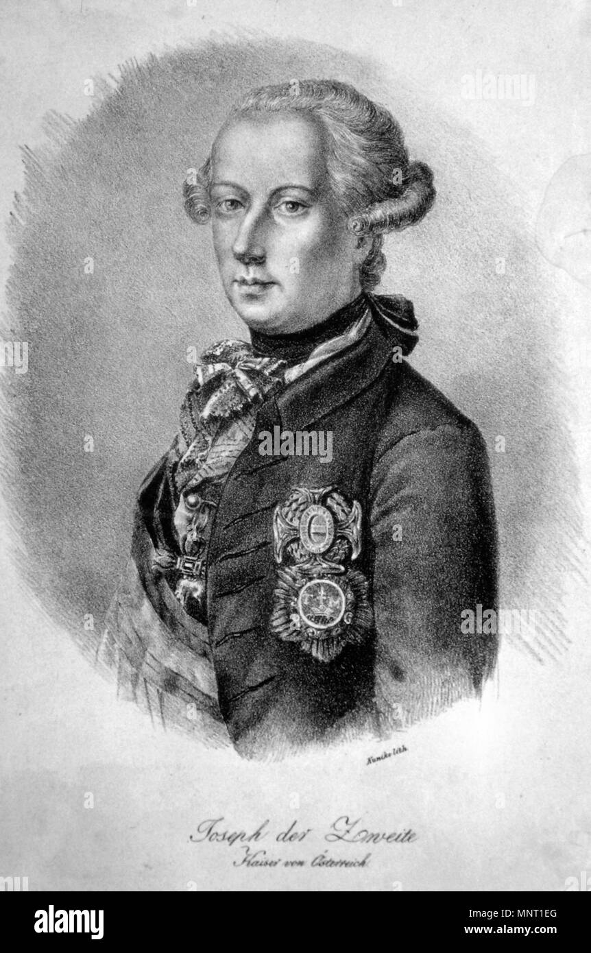 Appareil photo numérique Olympus . Deutsch : Josef II. (1741-1790), römisch-Deutscher Kaiser, König von Ungarn etc. Lithographie von Friedrich Adolph Kunike, ca.1820 . vers 1820. Adolf Kunike (1776-1838) 739 Josef II. Litho Banque D'Images