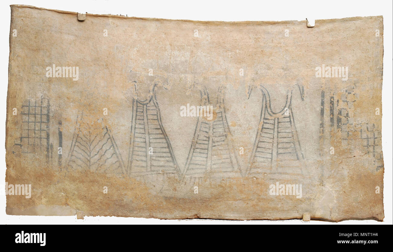 Partie d'une sépulture larnax . La culture mycénienne . à partir de 1350 jusqu'à 1150 av. J.-C. (Âge du Bronze). 962 Partie d'une sépulture larnax - Google Art Project Banque D'Images
