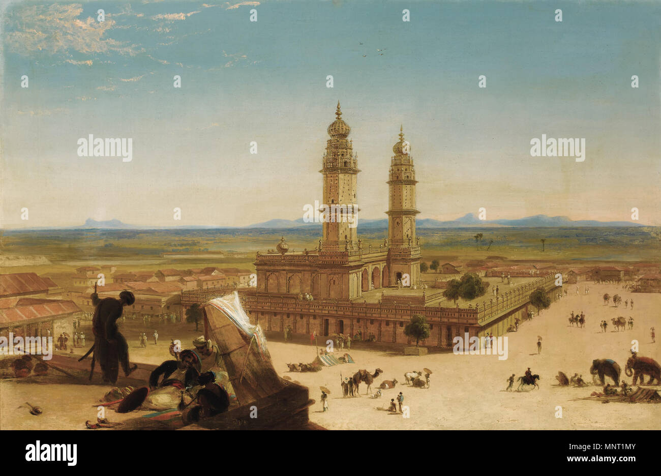 Paysage oriental avec mosquée avant 1840. 963 Alberto Pasini (attr.) - paysage Oriental avec Mosque Banque D'Images