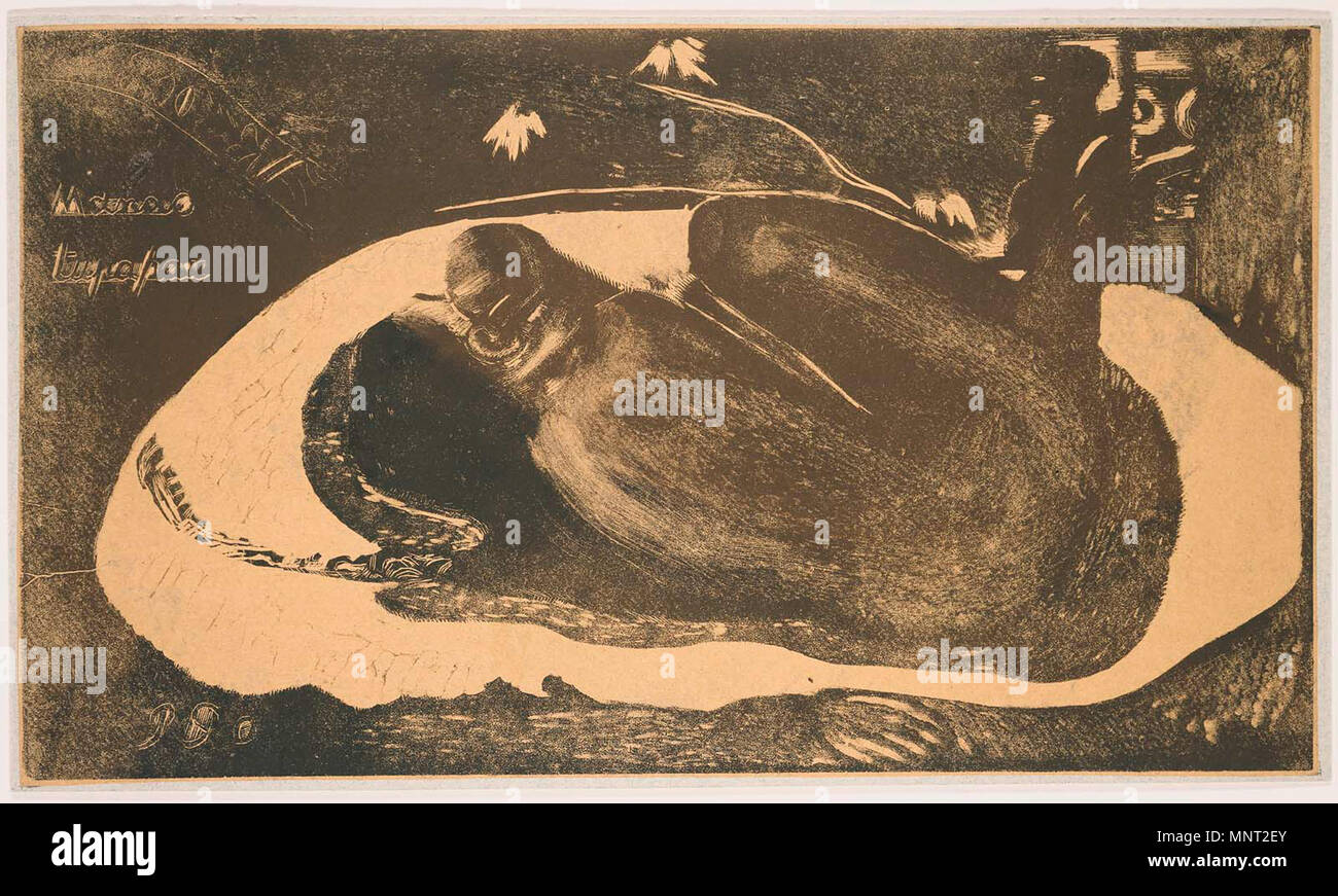 Anglais : Manao Tupapau (l'esprit des morts) entre 1893 et 1894. 965 - Paul Gauguin Manao Tupapau (l'esprit des morts) - MFA 60,323 Banque D'Images