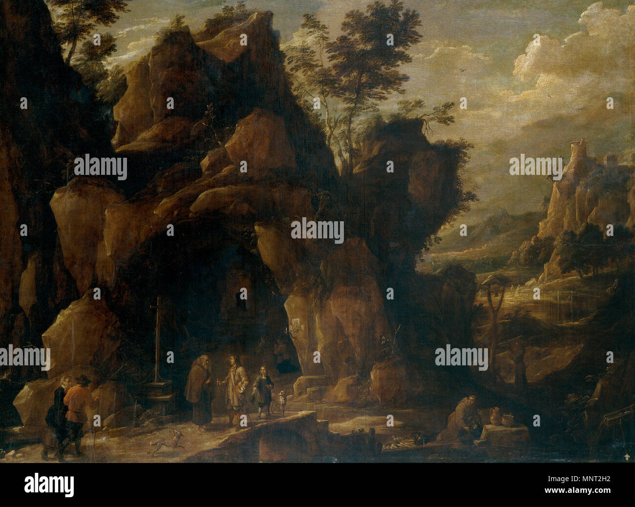 . Paysage avec ermites . circa 1650. David Teniers le Jeune (1610-1690) Noms alternatifs David Teniers le Jeune, David Taisniers Description peintre flamand, dessinateur, graveur, peintre et miniaturiste Date de naissance/décès 15 décembre 1610 (baptisé) 25 avril 1690 Lieu de naissance/décès Anvers Bruxelles période de travail, à partir de 1626 jusqu'en 1690 Travaux lieu Anvers (1626-1650), Bruxelles (vers 1651-1690) le contrôle d'autorité : Q335022 : VIAF 88765161 ISNI : 0000 0000 8078 0545 ULAN : 500001443 RCAC : n79059287 35724369 1165 NLA : WorldCat Teniers-paisaje con eremitas-prado Banque D'Images