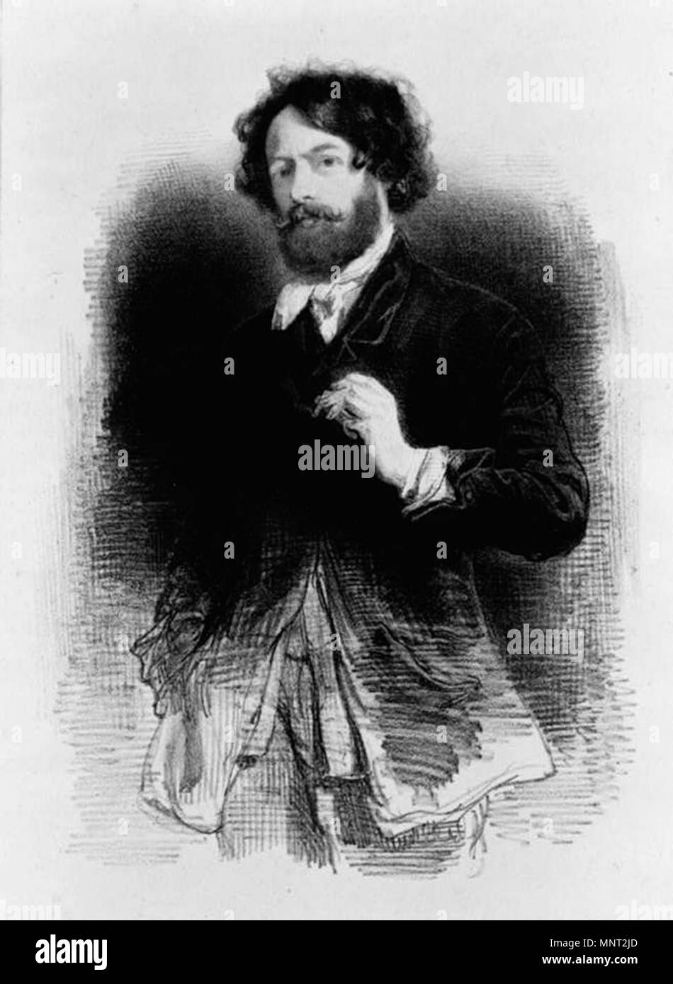 Autoportrait, 1842. 966 Paul Gavarni - Autoportrait - WGA8501 Banque D'Images
