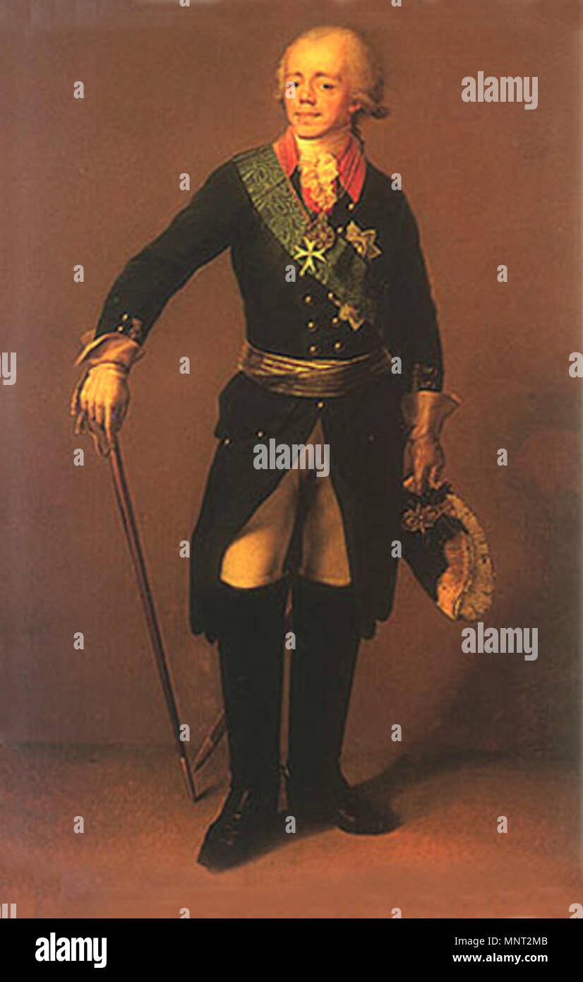 . Anglais : Portrait de l'empereur russe Paul Ier par Stepan Chtchoukine, 1797-1798 ( ?). Русский : Щукин императора Портрет, Степан Семенович Павла I. 1797-1798 ГРМ Холст ( ?), масло. 241 х 139 Русский Государственный музей, Санкт-Петербург. . Инв№ портрет находился Этот Ж-3226 1902 года в situé Святейшем Синоде передан откуда был, в Императорский Русский музей. Он является поздним авторским вариантом более-повторением портрета Павла Третьяковской галереи J'из фондов.. . 1797-1798 ( ?). 966 Paul Ier de Russie par Chtchoukine (1797-1798 ( ), Musée Russe) Banque D'Images