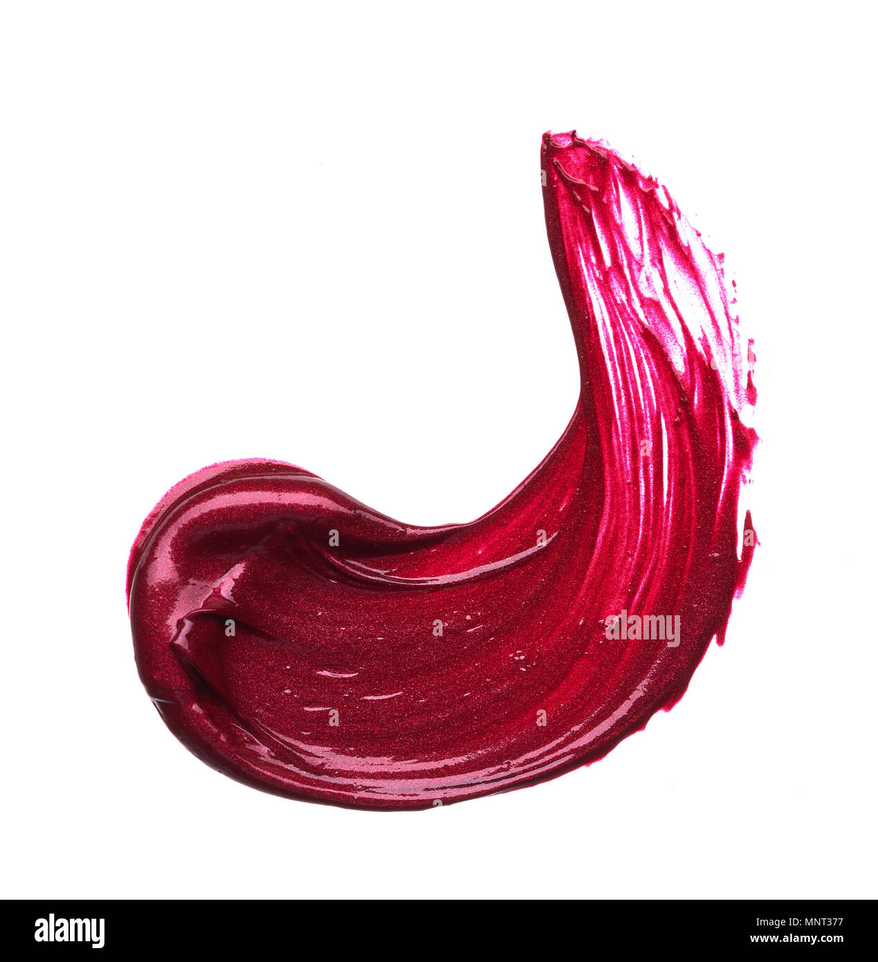 Enduire De Rouge Foncé Brillant à Lèvres Mat Isolé Sur Fond