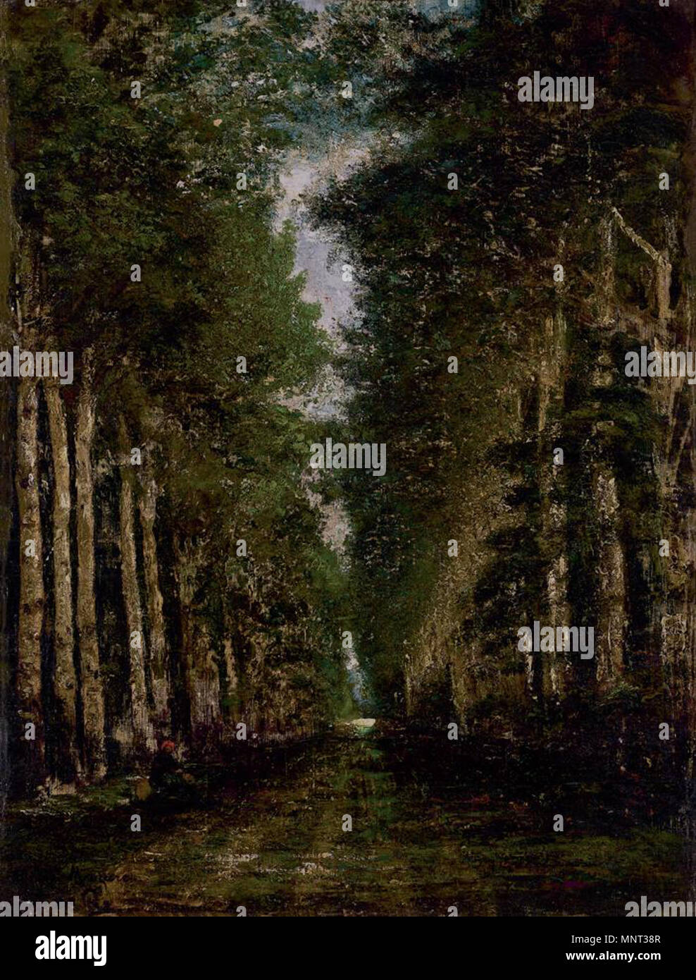 968 Paál László - 1875 - körül Erdei út eső után Banque D'Images