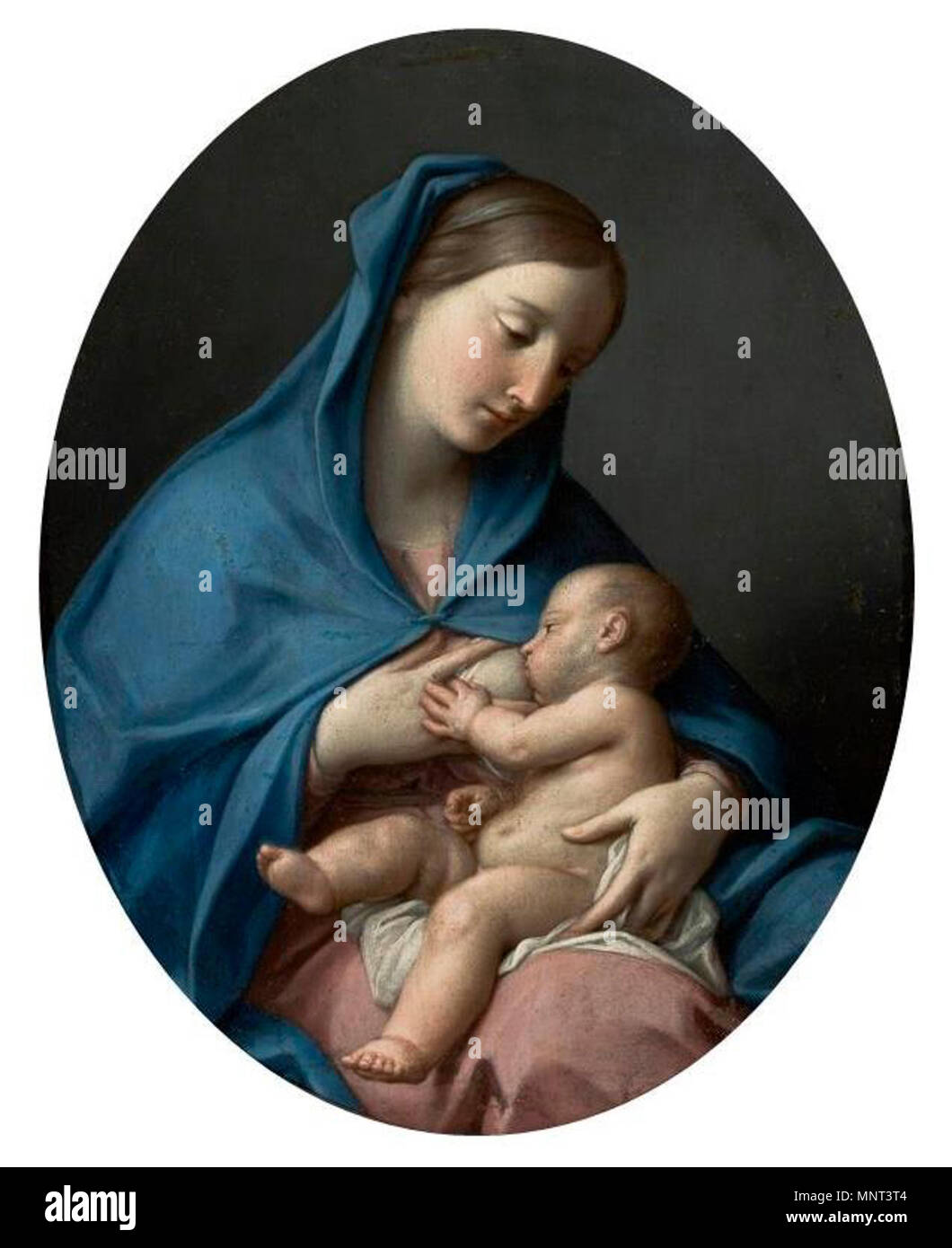 Anglais : La Vierge à l'enfant Soins infirmiers Português : UN Amamentando Virgem o Menino entre 1760 et 1780. 1013 Pompeo batoni - un amamentando virgem o menino 02 Banque D'Images