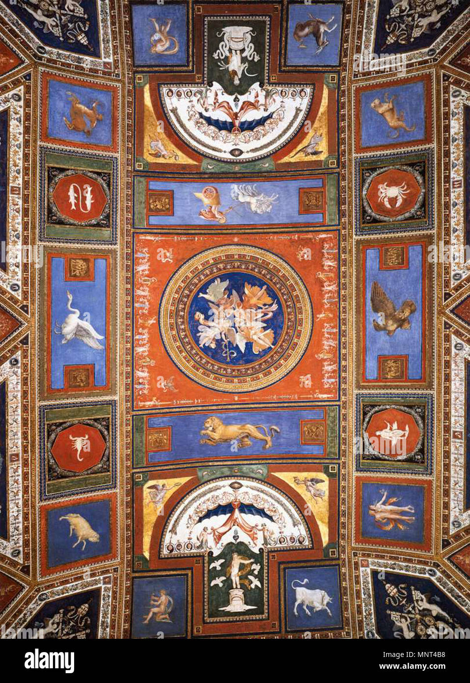 Anglais : décoration de plafond entre 1520 et 1510. 973 Perino del Vaga - Décoration de plafond - WGA17198 Banque D'Images