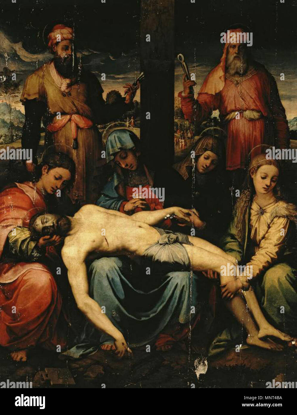 La lamentation sur le Christ mort années 1530. 973 Perino del Vaga - Lamentation - WGA17197 Banque D'Images