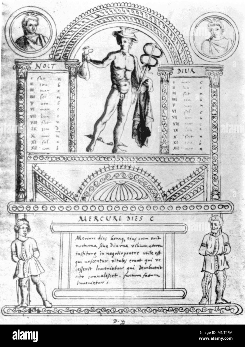. Anglais : personnification de la planète Mercure comme dans 'Chronography de 354', 354 Annonce . 354. 974 inconnu personnification de la planète Mercure - Chronography de 354 Banque D'Images