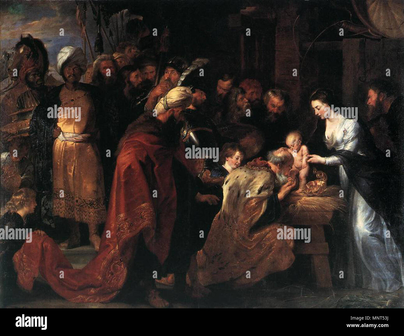 L'Adoration des Mages entre 1618 et 1619. 976 Peter Paul Rubens - Adoration des Mages - WGA20231 Banque D'Images