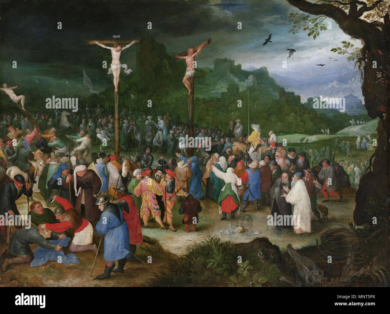 Anglais : Crucifixion Deutsch : Kreuzigung Christi circa 1595. 695 Jan Brueghel (I) - La Crucifixion Banque D'Images