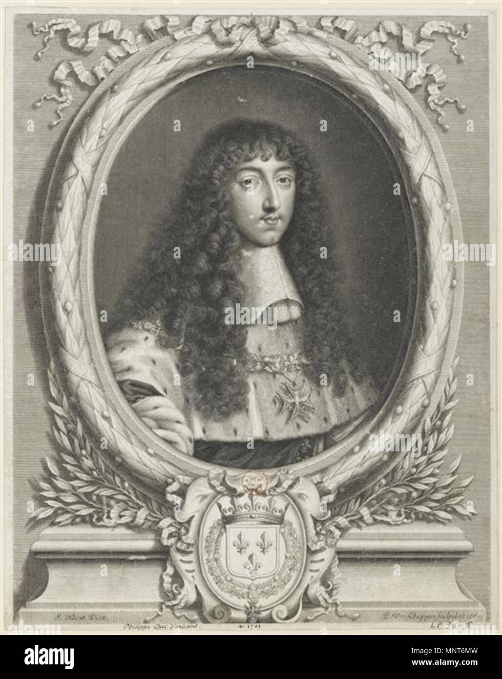 . Anglais : Portrait de Philippe de France (1640-1701) Duc d'Anjou . 17e siècle. 982 Philippe de France, Duc d'Anjou après Jean Nocret Banque D'Images