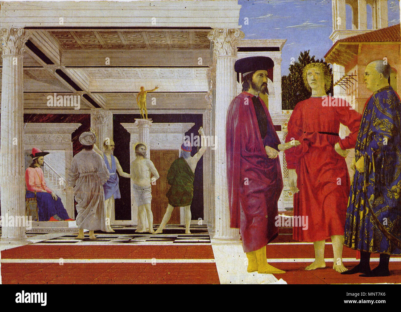 Allemand : Geißelung Christi après 1444. Piero della Francesca 042 986 Banque D'Images