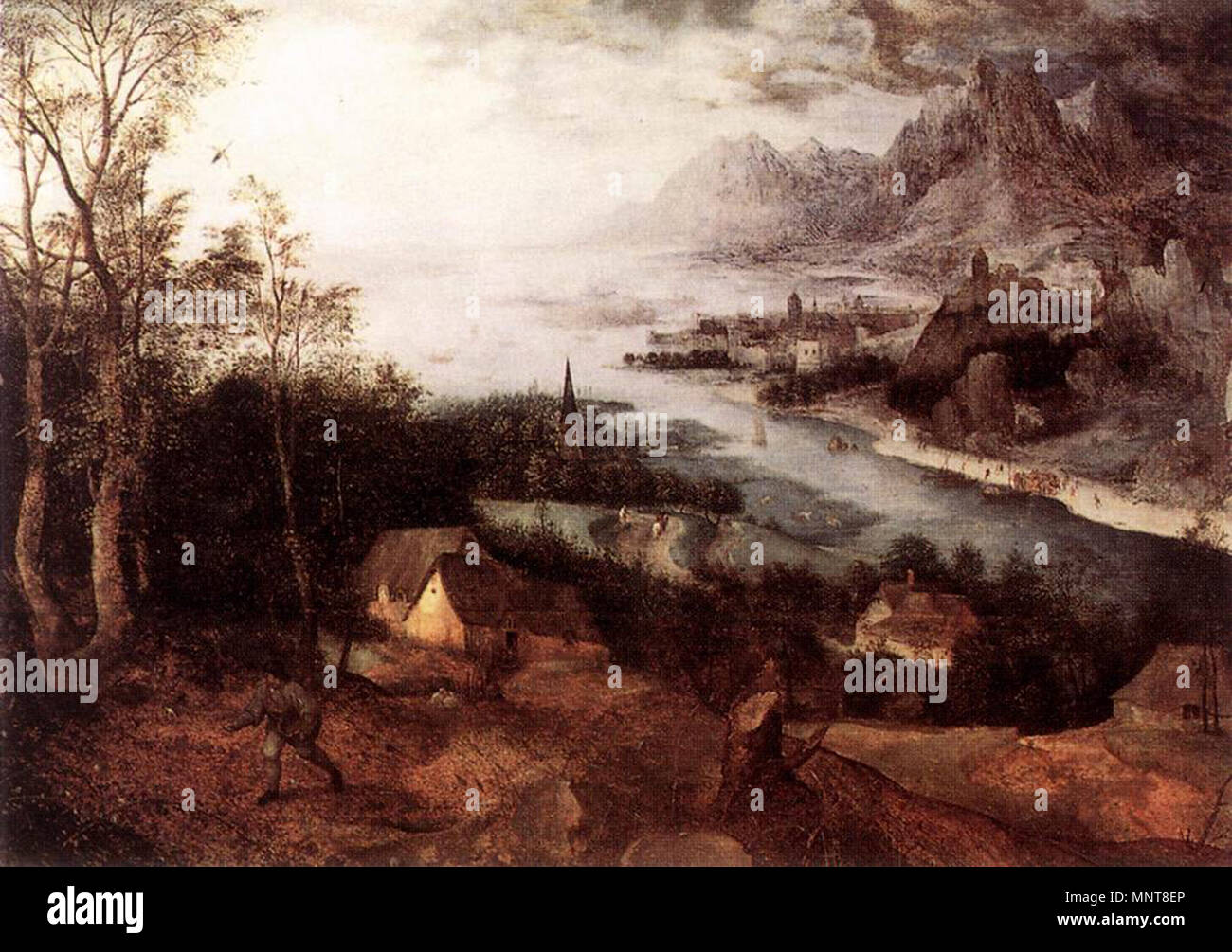 Paysage avec la parabole du semeur 1557. 990 Jan Van Goyen - paysage avec la parabole du semeur - WGA03340 Banque D'Images