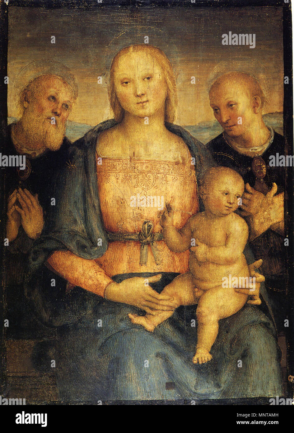 Madonna col bambino e i Santi Ercolano e Costanzo (Madonna della cucina) vers 1515-20. 998 Pietro Perugino cat92 Banque D'Images