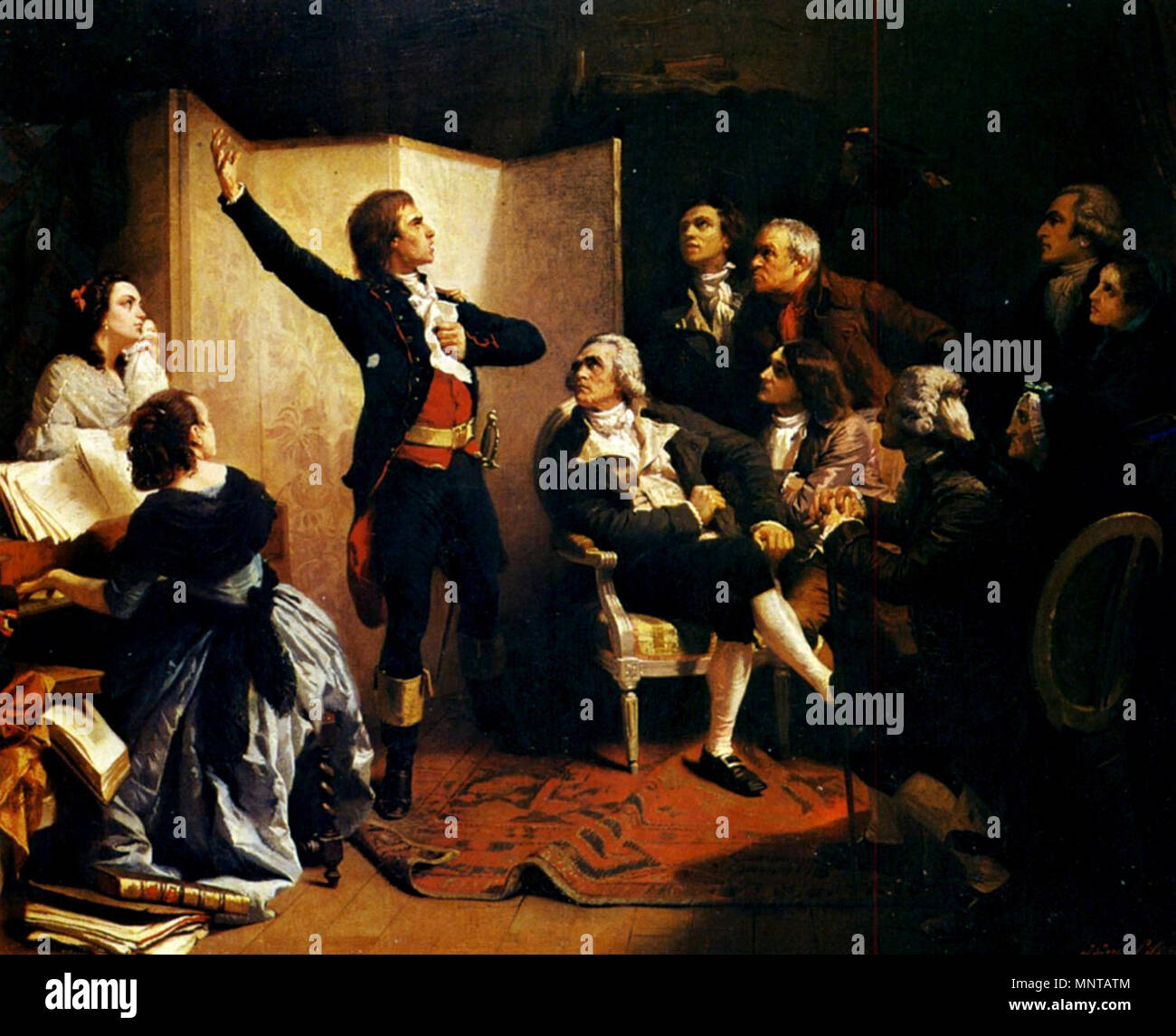 Q43685537 . Anglais : Rouget de Lisle chantant la Marseillaise . 1849. 998 Pils - Rouget de Lisle chantant la Marseillaise Banque D'Images