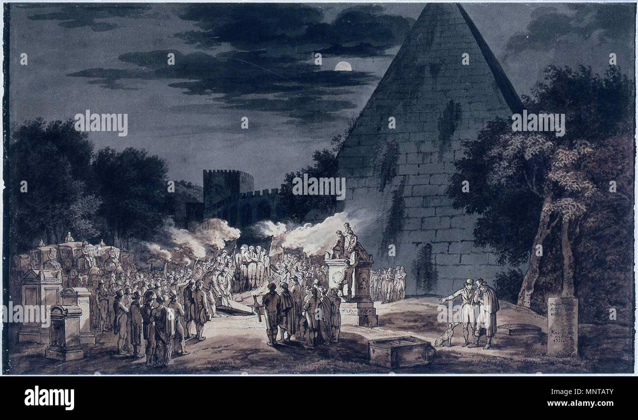 998 Pinelli - Nächtliche Bestattung an der Cestiuspyramide Banque D'Images