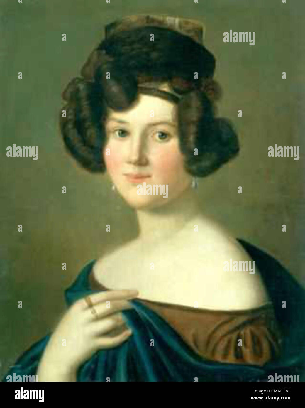 . Portrait de Wilhelmina (Minna) raboteuse (1809-1866), première épouse de Richard Wagner . 1835. 1009 Minna Banque D'Images