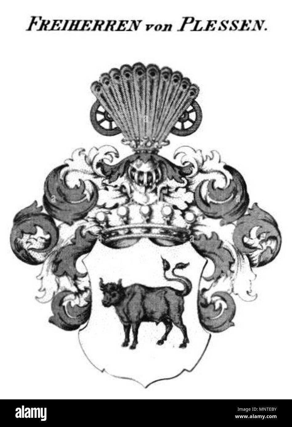 . Wappen der Freiherren von Plessen. vers 1848. 1010 Inconnu Plessen Freiherren Wappen Banque D'Images