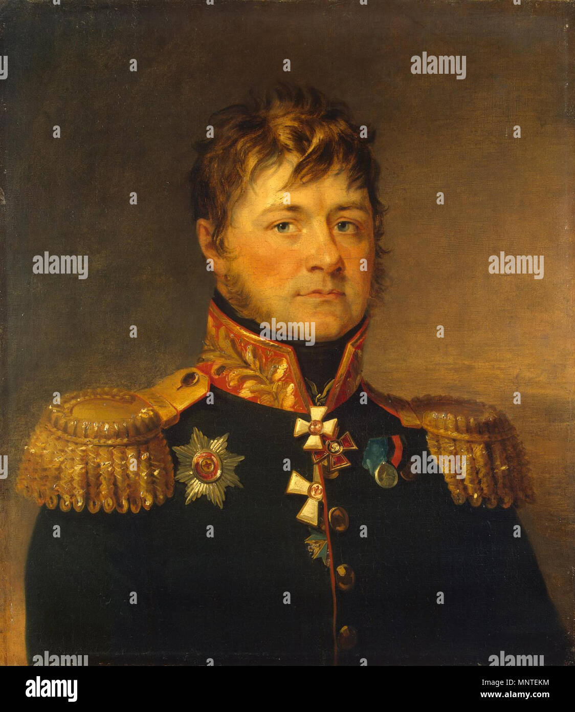 . Ivan Lavrentyevich Pol' (1768 - 19.04.1840) général russe . Atelier de George Dawe (1781-1829) Noms alternatifs G. Daoe ; D. MJ, Dawe ; [Dawe] Description portraitiste Anglais Date de naissance/Décès 8 Février 1781 15 octobre 1829 Lieu de naissance/décès St James's, Kentish Town Westminster lieu de travail Saint Petersburg (1818 - 1828) le contrôle d'autorité : Q1507231 : VIAF 22413721 ISNI : 0000 0000 6660 9928 ULAN : 500021368 RCAC : n83227323 : WGA DAWE, George WorldCat Palais d'hiver Galerie de guerre Lavrentyevich 1011 Ivan Pol Banque D'Images