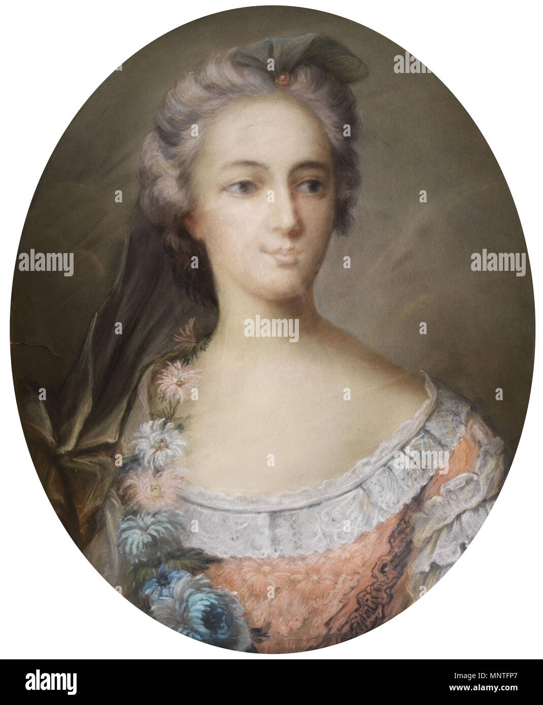 . Deutsch : Portrait einer Dame mit 17gepudertem Haar im Stil des 18. Jahrhunderts. Pastell auf Karton. 51 x 39,5 cm. Italien, 19. Jh. Anglais : Portrait de femme, dans le style du 18e siècle. Pastel sur carton. 51 x 39,5 cm. L'italien, 19e siècle., . 19e siècle. 1016 Anonyme Portrait einer Dame Pastell Italien 19JH Banque D'Images