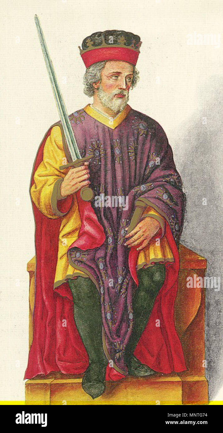 Anglais : Portrait du roi Alphonse VIII de Castille, roi de Castille et  León de 1158 à