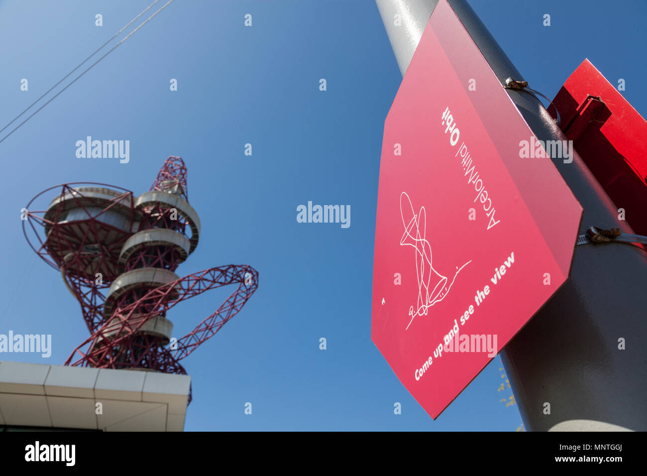 Arcelormittal Orbit sculpture au Queen Elizabeth Olympic Park de Londres Banque D'Images